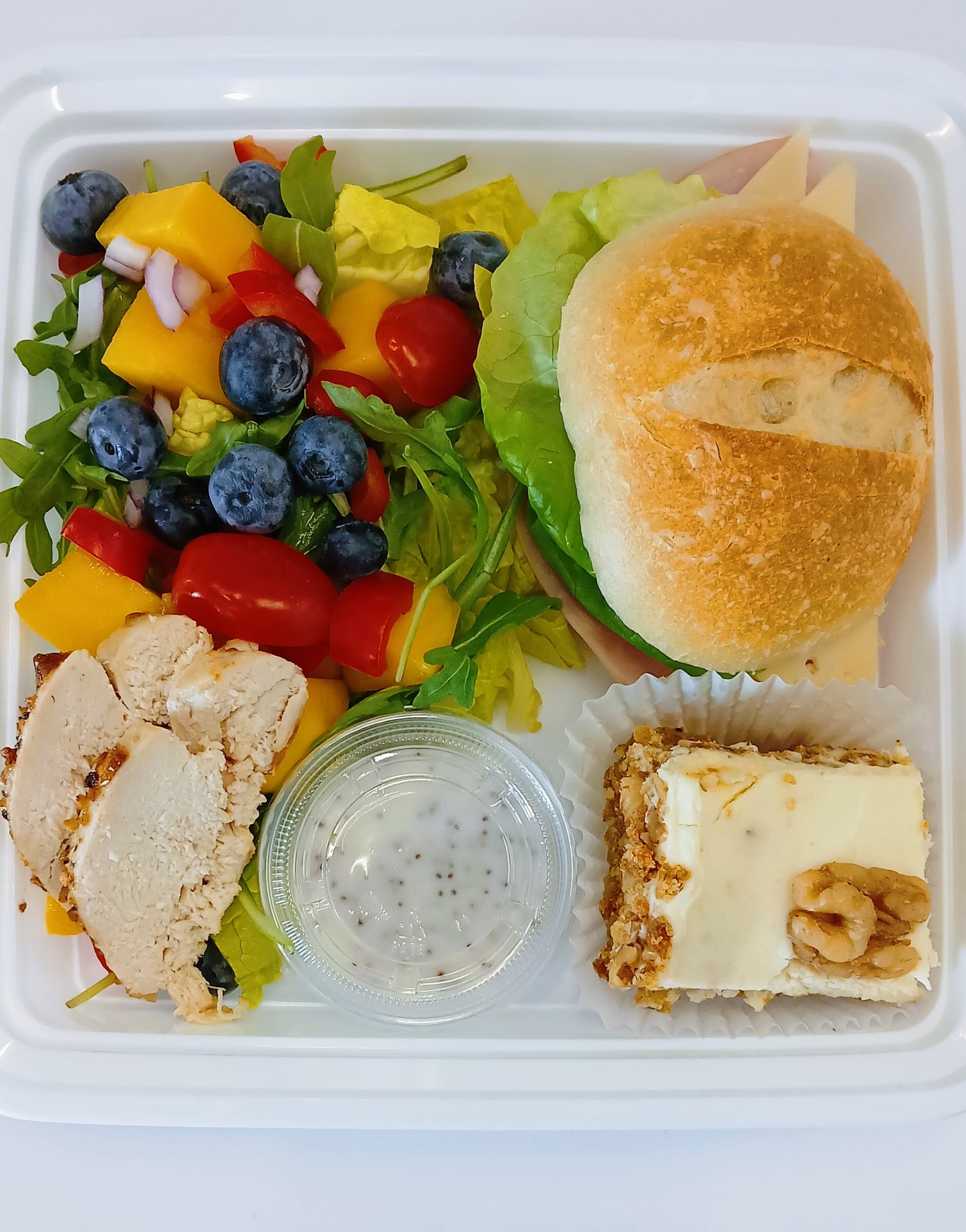 Spring Lunch box. (Grilled Chicken Mango Salad)
