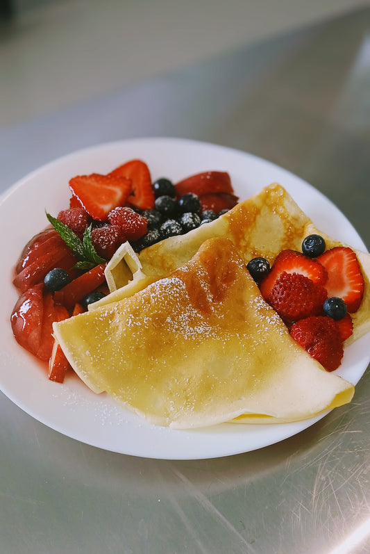 Summertime berries and fruits Crepes