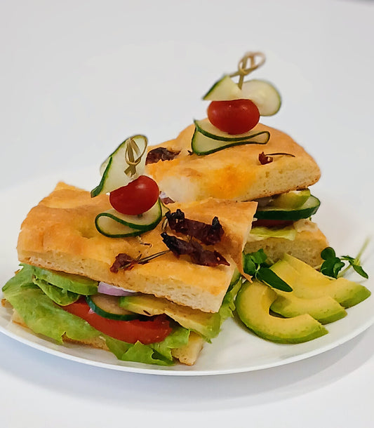 Sandwiches on Focaccia bread